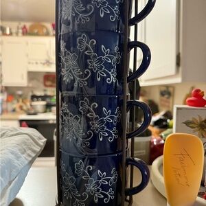 Temptations Blue and White Cookware Set Modern Kitchen Essential